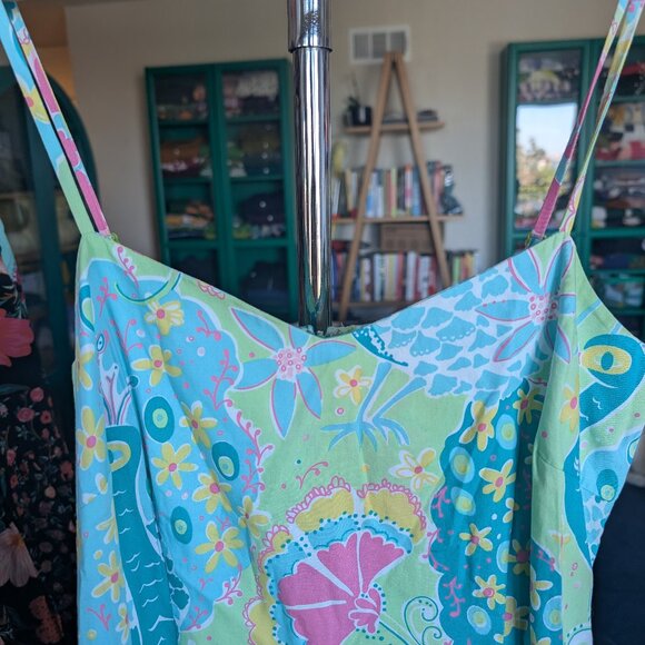 Vintage Lilly Pulitzer Joss Dress in "Southern Belle" Peacock Print - Picture 2 of 4